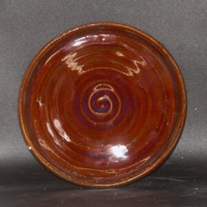 Deep Red Brown Large Plate