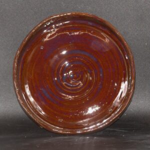 Deep Red Brown Tall-Walled Plate