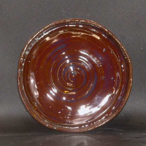 Deep Red Brown Tall-Walled Plate - Image 2