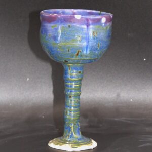 Cobalt Blue Speckled Goblet