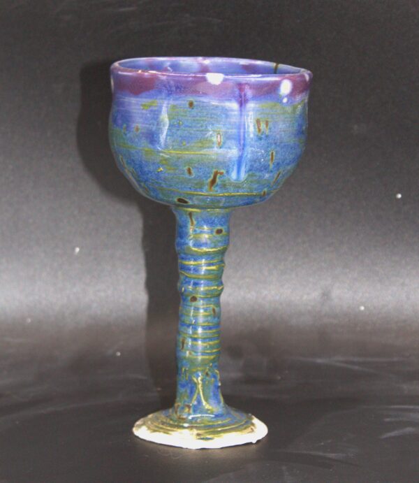 Cobalt Blue Speckled Goblet