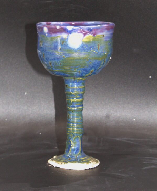 Cobalt Blue Speckled Goblet - Image 3