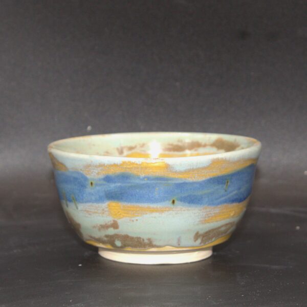 Blue and Green Striped Bowl - Image 2