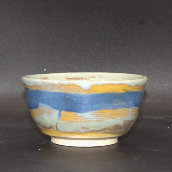 Blue and Green Striped Bowl - Image 4