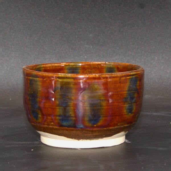 Brown and Blue Drip Bowl