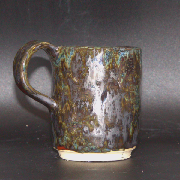 Tall Brown and Blue Speckled Mug - Image 3
