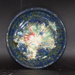 Blue Confetti Ammonite Plate