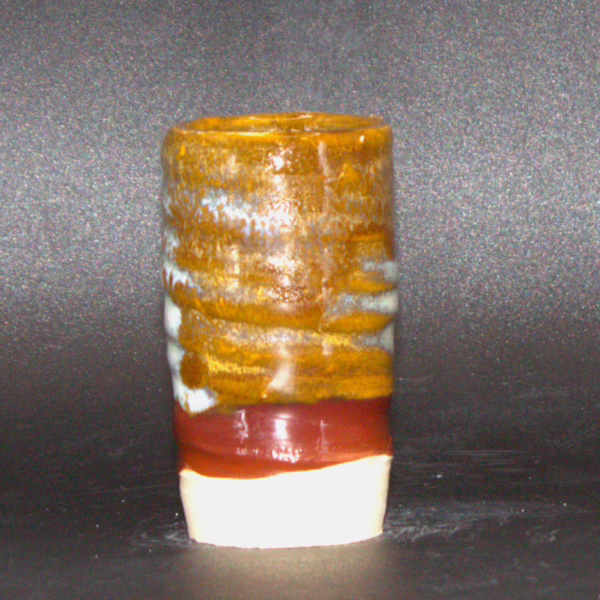 Blue Speckled Maroon Shot Glass - Image 3