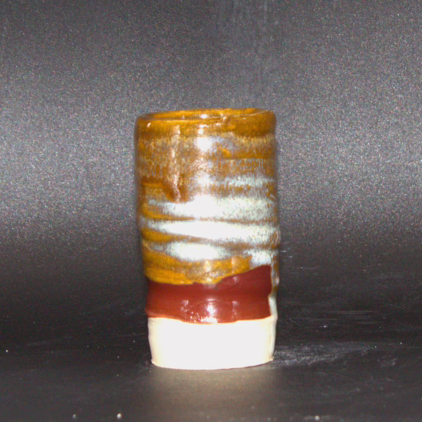 Blue Speckled Maroon Shot Glass - Image 2