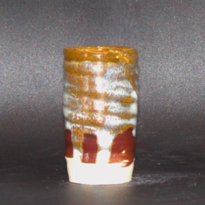 Blue Speckled Maroon Shot Glass