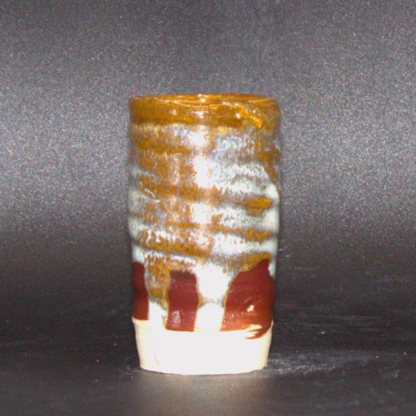 Blue Speckled Maroon Shot Glass