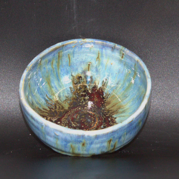 Maroon and Blue Speckle Bowl