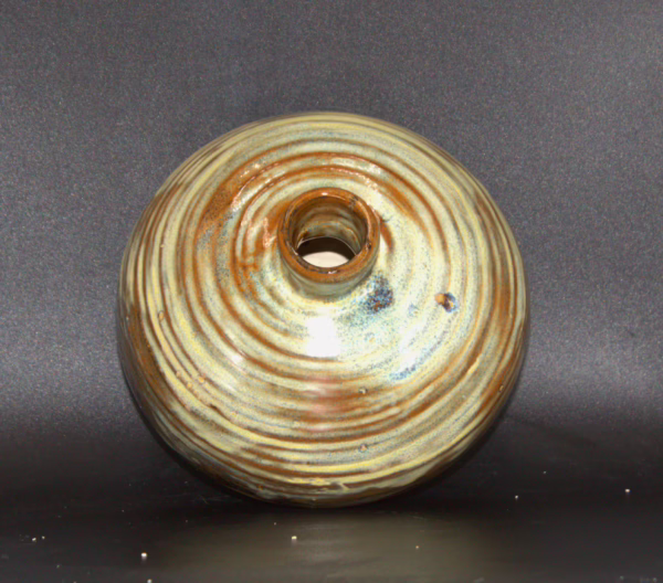 Light Blue and Brown Vase - Image 4